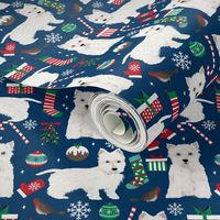 westie chrsitmas fabric cute west highland terrier fabrics cute christmas dogs cute fabrics 