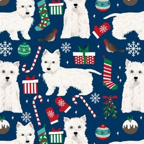 westie chrsitmas fabric cute west highland terrier fabrics cute christmas dogs cute fabrics 