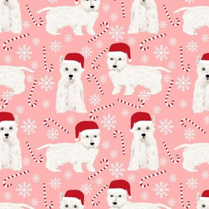 westie christmas fabric cute peppermint stick fabrics west highland terrier fabrics cute westie  pink christmas