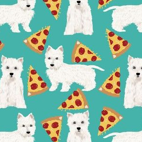 westie dogs fabric cute pizzas fabric cute west highland terriers cute west dogs dog fabric cute westies fabric