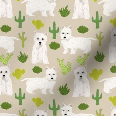 westie cactus fabric west highland terriers fabric cute westies fabrics cute westie dogs