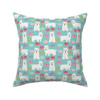 westie donuts fabric west highland terriers fabric cute donuts dog fabric cute westies fabric west highland terriers