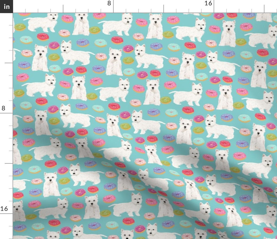 westie donuts fabric west highland terriers fabric cute donuts dog fabric cute westies fabric west highland terriers