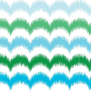 Waves Ikat -Turquoise and Green2