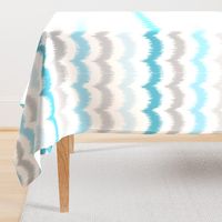 Waves Ikat - Lt Blue and Gray