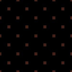 Brown Square Polka Dots on Black