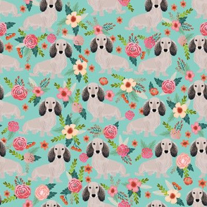 doxie florals cute dachshund fabrics floral design cute doxie floral dogs