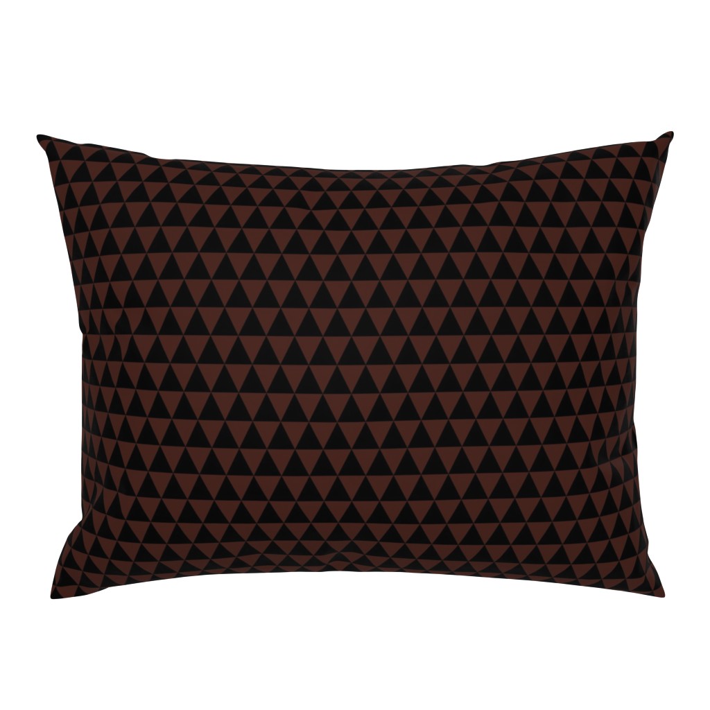 One Inch Black and Brown Triangles