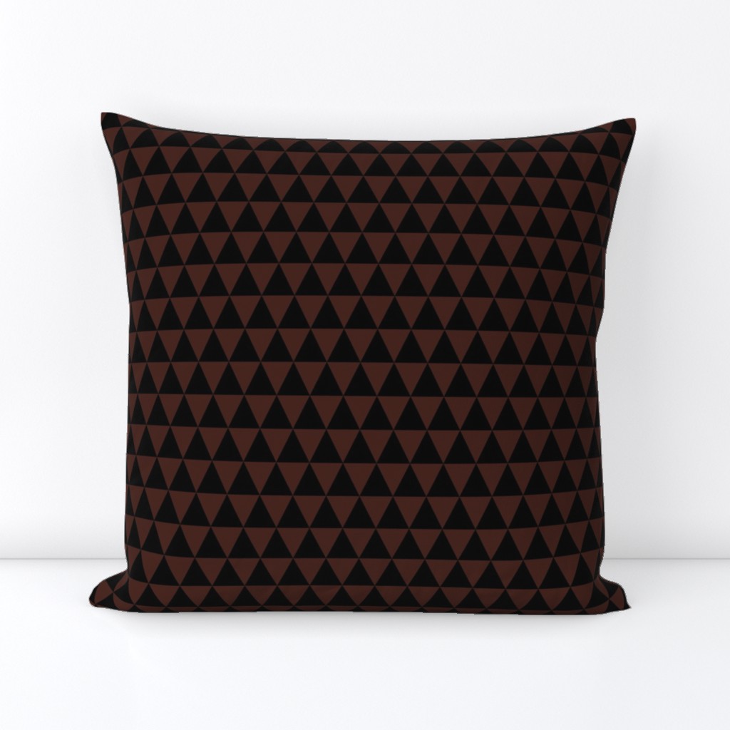 One Inch Black and Brown Triangles