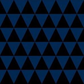 One Inch Black and Navy Blue Triangles