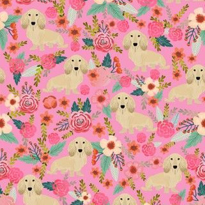 floral doxie dachshunds fabric cute doxie design cute florals dogs fabric