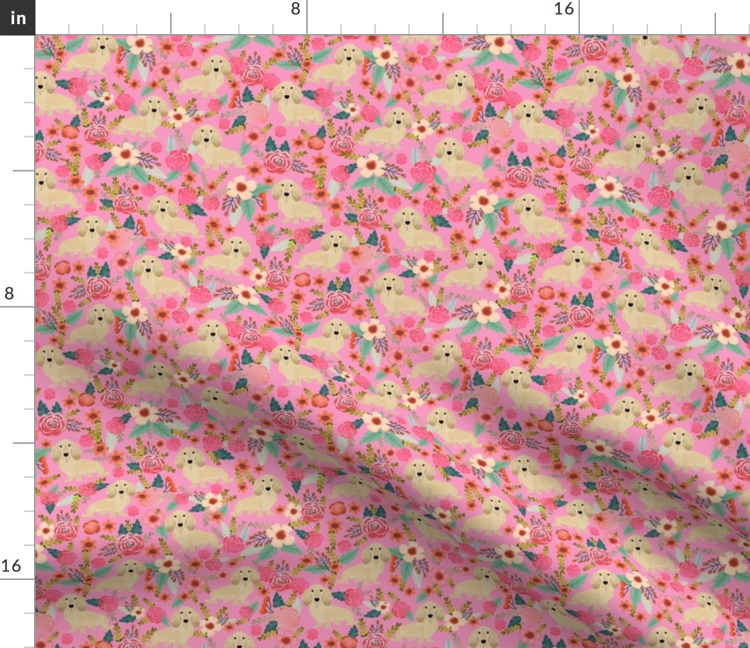 floral doxie dachshunds fabric cute doxie design cute florals dogs fabric