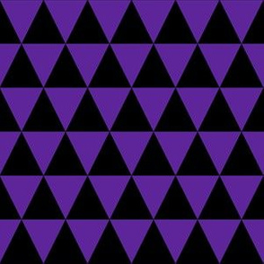 One Inch Black and Purple Triangles