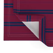 Cranberry and Blue Tie Stripe