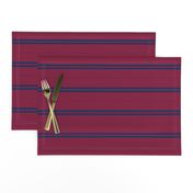 Cranberry and Blue Tie Stripe