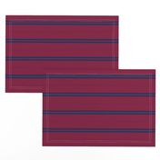 Cranberry and Blue Tie Stripe