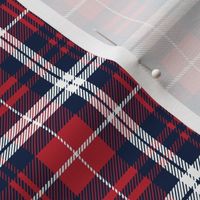 fall plaid (small scale) - navy, red, and white