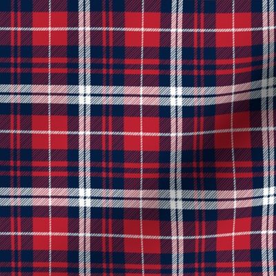 fall plaid (small scale) - navy, red, and white