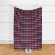fall plaid (small scale) - navy, red, and white