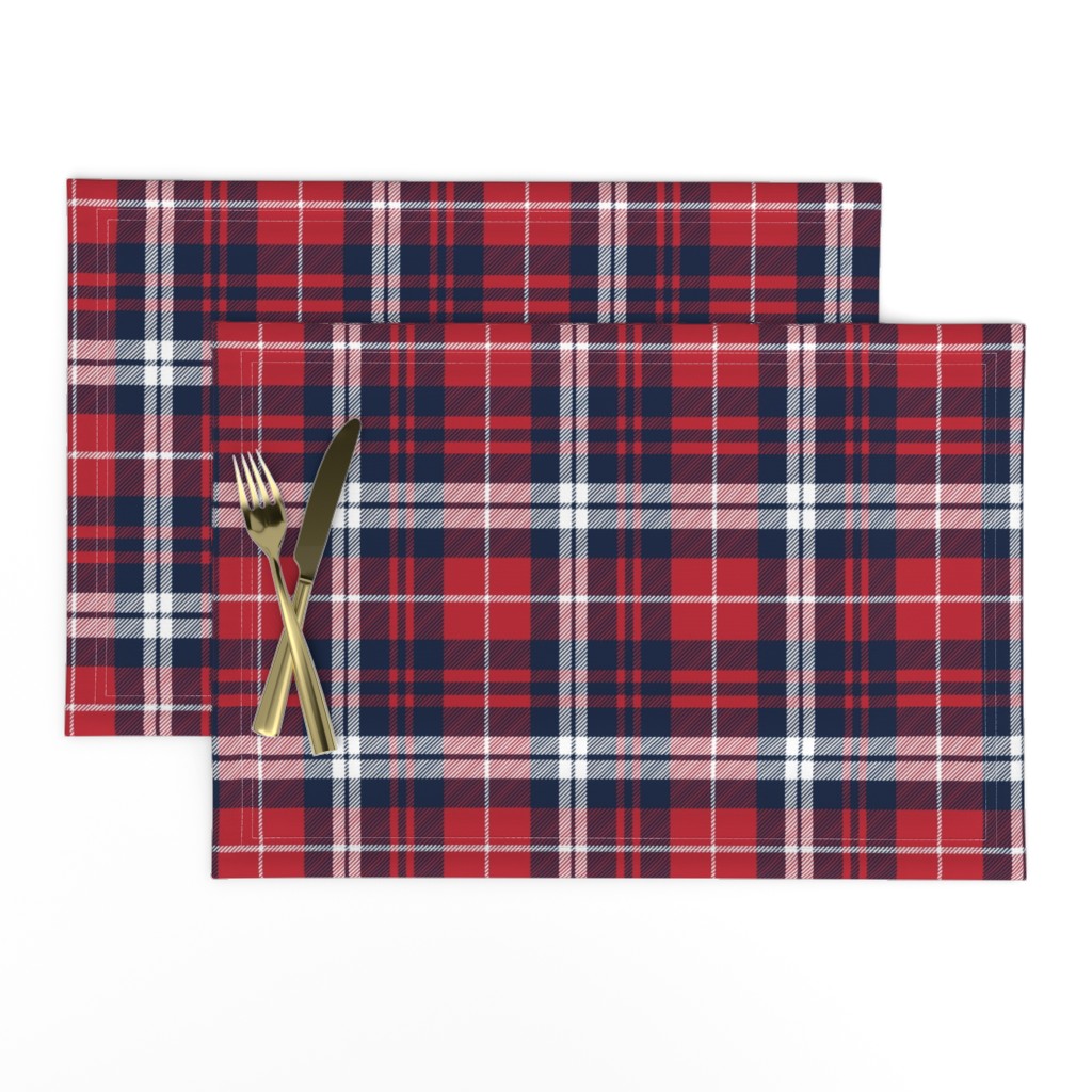 fall plaid || navy,red, and white