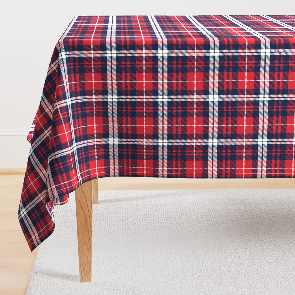 fall plaid || navy,red, and white