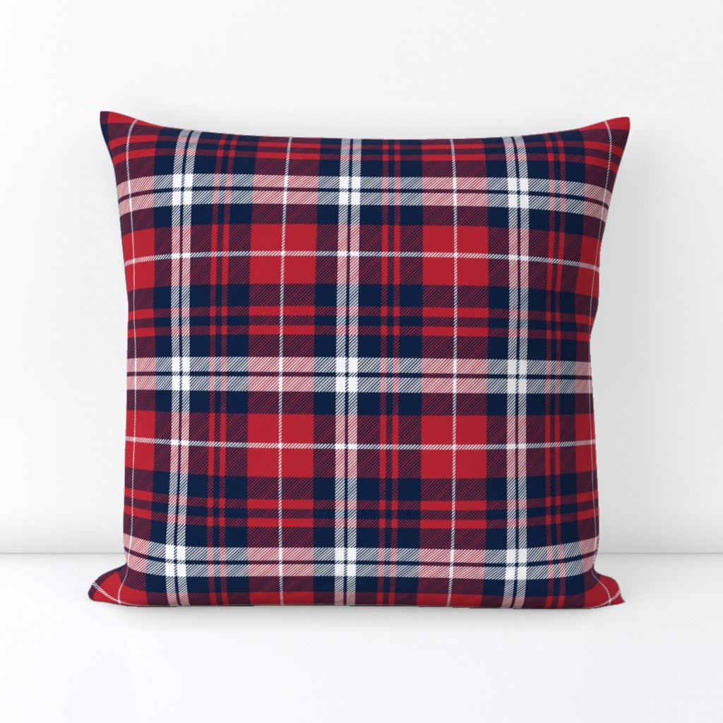 fall plaid || navy,red, and white