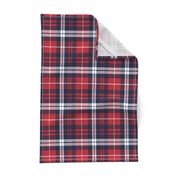 fall plaid || navy,red, and white