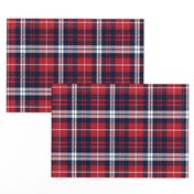 fall plaid || navy,red, and white