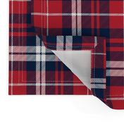 fall plaid || navy,red, and white