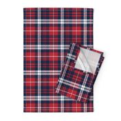 fall plaid || navy,red, and white