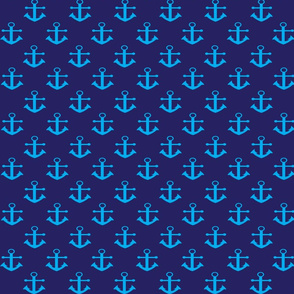 Blue Anchors on Navy