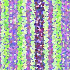 FNB2 - Large Stripes of Digital Glitter in Lavender - Purple - Lime Green - Lengthwise