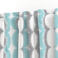 Wave Vertical Ikat - Blue and Gray