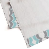 Wave Vertical Ikat - Blue and Gray