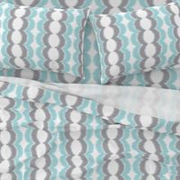 Wave Vertical Ikat - Blue and Gray