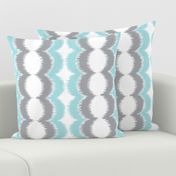 Wave Vertical Ikat - Blue and Gray