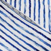 Grungy blue watercolor stripes