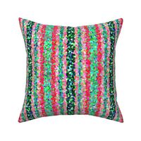 FNB3 - Large Stripes of Digital Glitter in Red - Pink - Green