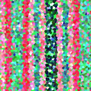 FNB3 - Large Stripes of Digital Glitter in Red - Pink - Green