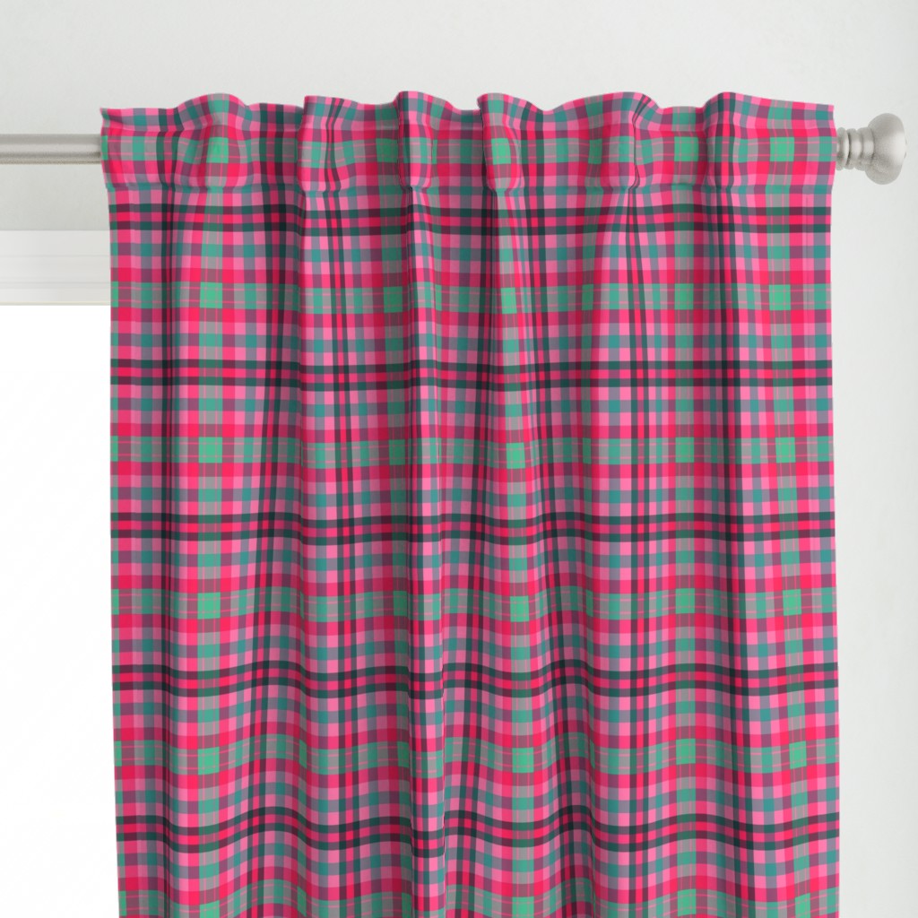 FNB3 - Soft Spoken Christmas  Plaid in Pink - Green