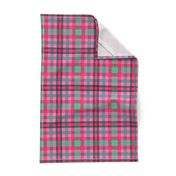 FNB3 - Soft Spoken Christmas  Plaid in Pink - Green