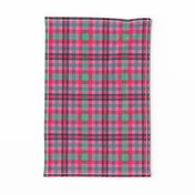 FNB3 - Soft Spoken Christmas  Plaid in Pink - Green