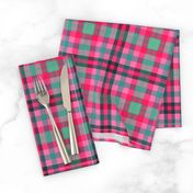 FNB3 - Soft Spoken Christmas  Plaid in Pink - Green