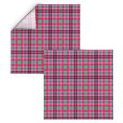 FNB3 - Soft Spoken Christmas  Plaid in Pink - Green