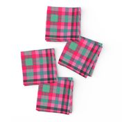 FNB3 - Soft Spoken Christmas  Plaid in Pink - Green