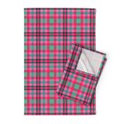 FNB3 - Soft Spoken Christmas  Plaid in Pink - Green