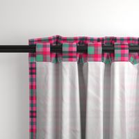 FNB3 - Soft Spoken Christmas  Plaid in Pink - Green