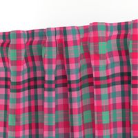 FNB3 - Soft Spoken Christmas  Plaid in Pink - Green