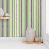 FNB2 - Mini Fizz-n-Bubble Stripes in Lime Green and Purple  - Lengthwise