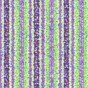 FNB2 - Mini Stripes of Digital Glitter in Lavender - Purple - Lime Green - Lengthwise
